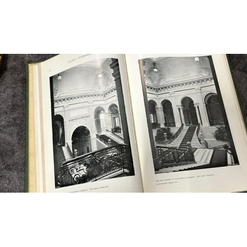 37 - X7 VINTAGE REFERENCE BOOKS SUBJECTS INCLUDE GOTHIC  ARCHITECTURE, WROUGHT IRONWORK AND SHOP FITTINGS... 