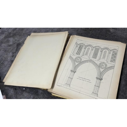 37 - X7 VINTAGE REFERENCE BOOKS SUBJECTS INCLUDE GOTHIC  ARCHITECTURE, WROUGHT IRONWORK AND SHOP FITTINGS... 