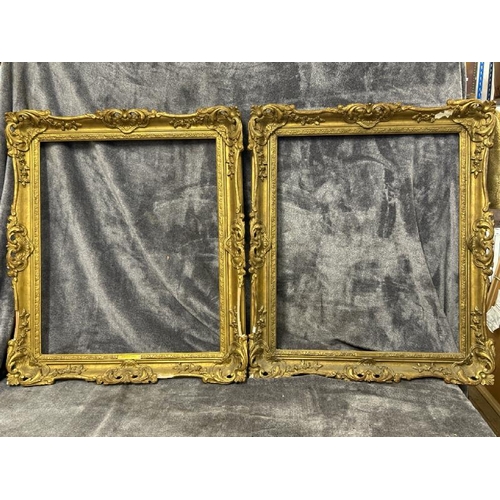 38 - TWO GILT PICTURE FRAMES WITH NAME PLAQUES 