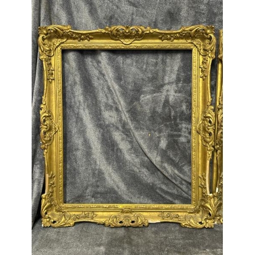 38 - TWO GILT PICTURE FRAMES WITH NAME PLAQUES 