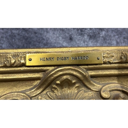 38 - TWO GILT PICTURE FRAMES WITH NAME PLAQUES 