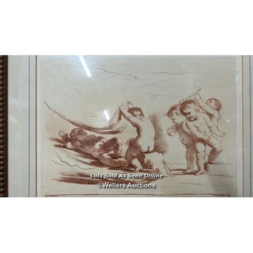 5 - Francesco Bartolozzi, after Guercino, two framed and glazed sepia engravings including 