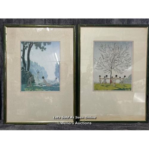 10 - Two framed & glazed prints by A.E. Marty, 54 x 74cm incl. frame / AN57