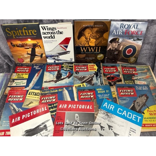 30 - Assorted airforce, WWII and aviation related books and magazines including 1950's & 60's Royal Airfo... 