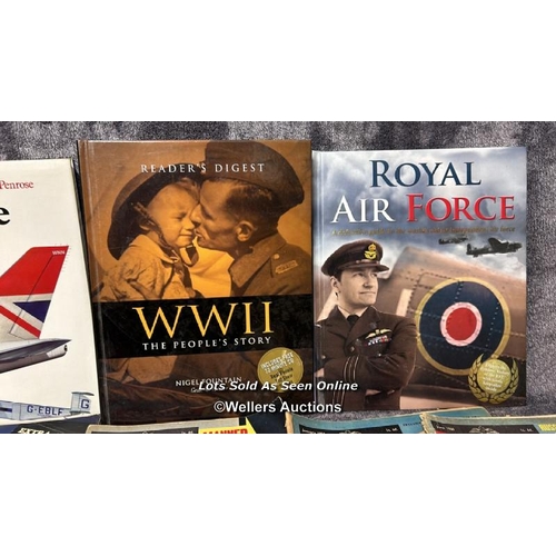 30 - Assorted airforce, WWII and aviation related books and magazines including 1950's & 60's Royal Airfo... 