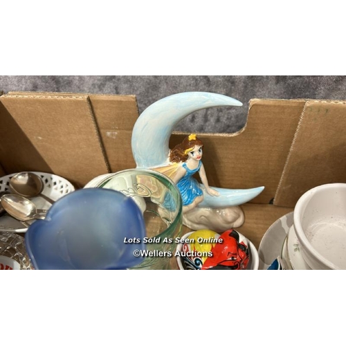 38 - Box of bric-a-brac to include good china and glass items / AN5