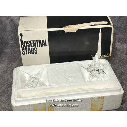 51 - Boxed pair of Rosenthal Stars candle holders /  AN8