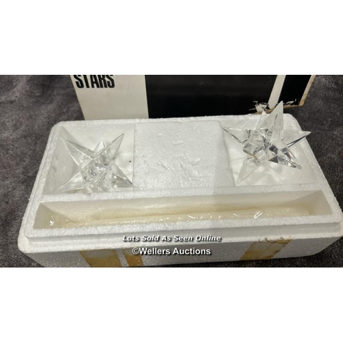 51 - Boxed pair of Rosenthal Stars candle holders /  AN8