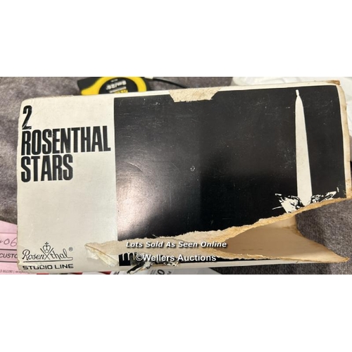 51 - Boxed pair of Rosenthal Stars candle holders /  AN8