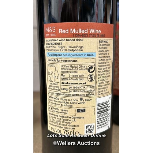 55 - A bottle of Lurgashall Winery Christmas mead, 75cl, 12.5% vol and four bottles of M&S mulled wine, 7... 