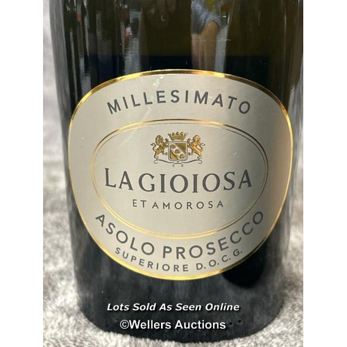 60 - Three assorted bottles of Prosecco including Valdo and La Gioiosa / AN8