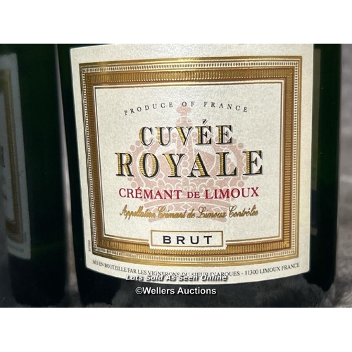 61 - Two bottles of Cremant de Loire Brut and two bottles of Cuvee Royale Brut, both 75cl, 12.5% vol / AN... 