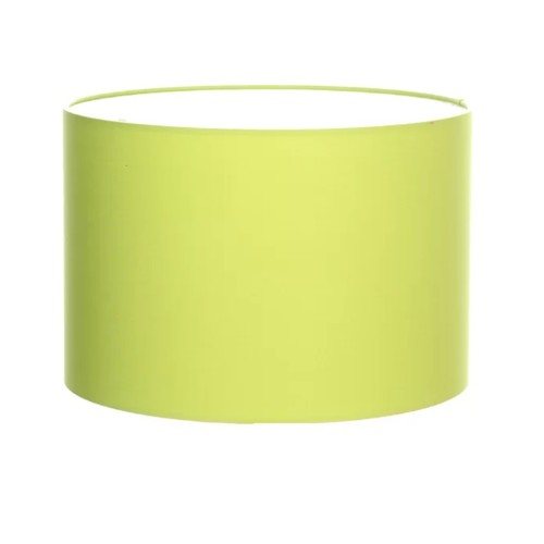 2851 - COTTON DRUM LAMP SHADE / COLOUR: CHARTREUSE GREEN, SIZE: 25CM H X 40CM W X 40CM D / RRP: 36.99 / C2