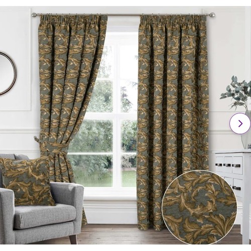 2854 - MERCER41 KAIA ROOM DARKENING CURTAINS / CURTAIN COLOUR: GOLD, PANEL SIZE: 165 W X 183 D CM / RRP: 61... 