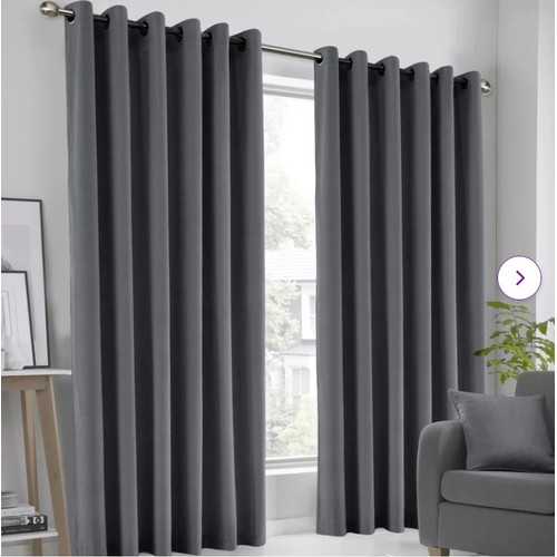 2865 - FAIRMONT PARK EYELET SHEER CURTAINS / COLOUR: GREY, PANEL SIZE: 168 X 228CM / RRP: 39.99 / C3