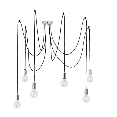 2868 - HASHTAG HOME DRISHYA 6 - LIGHT CLUSTER BULB PENDANT / FINISH: SILVER / RRP: 53.99 / C7