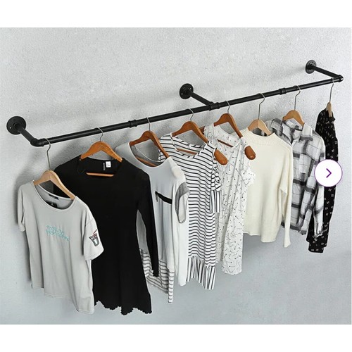 2871 - WILLISTON FORGE OEHLSCHLAEGER ADJUSTABLE WALL MOUNTED CLOTHES RACK / COLOUR: BLACK / RRP: 22.99 / C7