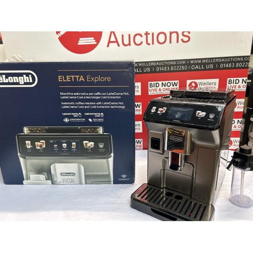 361 - DELONGHI ELETTA EXPLORE BEAN TO CUP TITANIUM COFFEE MACHINE / RRP: �999  / MINIMAL, SIGNS OF USE, PO... 