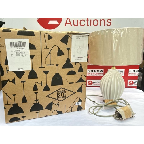 364 - ORIGINAL BTC FIN QUEEN TABLE LIGHT / RRP: �569 / NEW, MINOR DENT TO THE LAMP SHADE  / H36