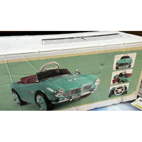 367 - RICCO CLASSIC BMW507  12V AQUA 1 RIDE ON CAR / RRP: �160 / NEW, MINOR BOX DAMAGE  / MA