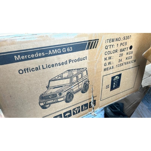 368 - CARZ 4 KIDZ MERCEDES 24V G63 XL MATTE BLACK 1 / RRP: �479 / NEW AND SEALED, MINOR BOX DAMAGE  / MA