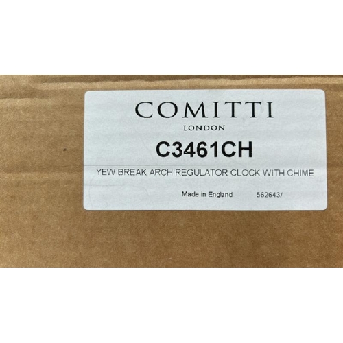 372 - COMITTI YEW BREAK ARCH REGULATOR WALL CLOCK / RRP: �2,240 / NEW, OPENED BOX  / H37