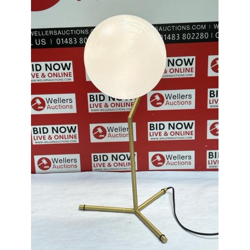 376 - FLOS HIGH BRUSHED BRASS LAMP, 53CM HIGH / RRP: �470 / POWERS UP, NOT FULLY TESTED / G10