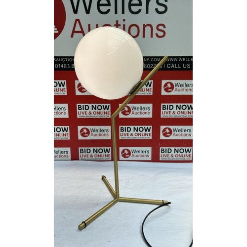 376 - FLOS HIGH BRUSHED BRASS LAMP, 53CM HIGH / RRP: �470 / POWERS UP, NOT FULLY TESTED / G10