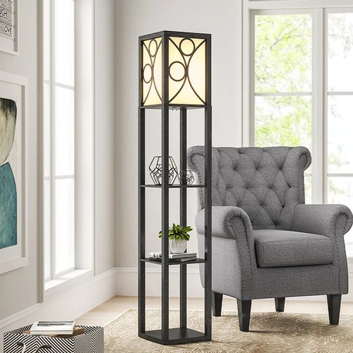 2881 - LATITUDE RUN MILLENDON 160CM COLUMN FLOOR LAMP / BASE FINISH: BLACK / RRP: £71.99 / C10