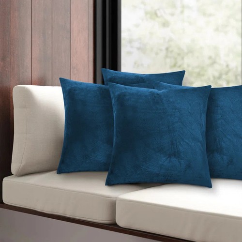 2889 - FAIRMONT PARK CRUSHED VELVET CUSHION COVER (SET OF 2) / COLOUR: NAVY / RRP: 10.99 / C8