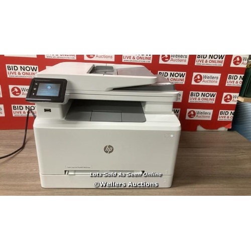 2828 - HP M283FDW COLOUR LASERJET PRO PRINTER / POWERS UP / MINIMAL SIGNS OF USE / SEE IMAGES