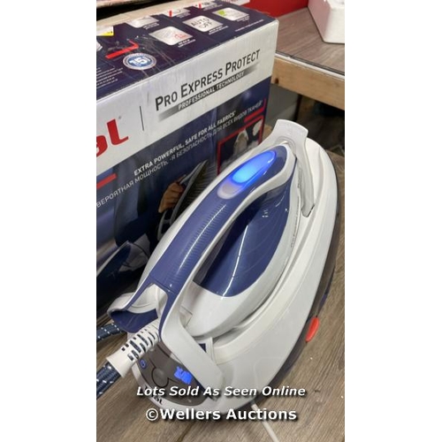 2830 - TEFAL PROEXPRESS PROTECT STEAM GENERATOR IRON, 7.5-BAR HIGH PRESSURE, 560G/MIN STEAM BOOST, 135G/MIN... 