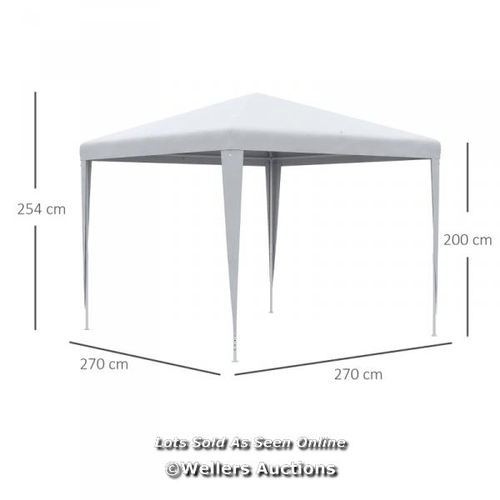 2918 - OUTSUNNY 2.7M X 2.7M GARDEN GAZEBO MARQUEE PARTY TENT WEDDING CANOPY OUTDOOR / CON1