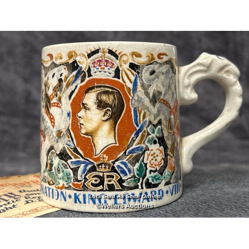 75 - A 1937 commemorative mug designed by Dame Laura Knight with original certificate / AN11