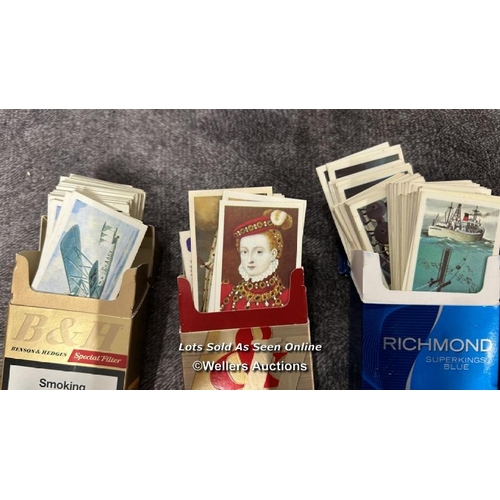 77 - A large collection of Brooke Bond tea cards in cigarette boxes, including some complete sets and spa... 