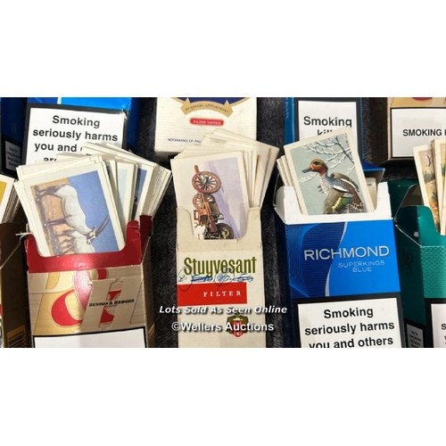 77 - A large collection of Brooke Bond tea cards in cigarette boxes, including some complete sets and spa... 