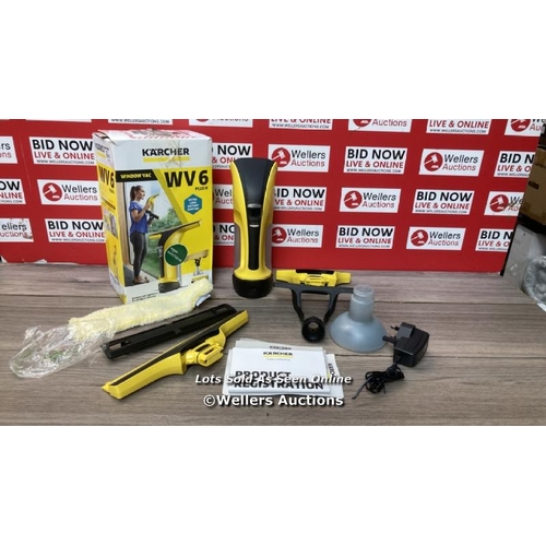 2019 - KARCHER 16332220 WV 6 PLUS N WINDOW VAC, 10 W, 240 V, YELLOW/BLACK / APPEARS NEW / DAMAGED POWER SUP... 