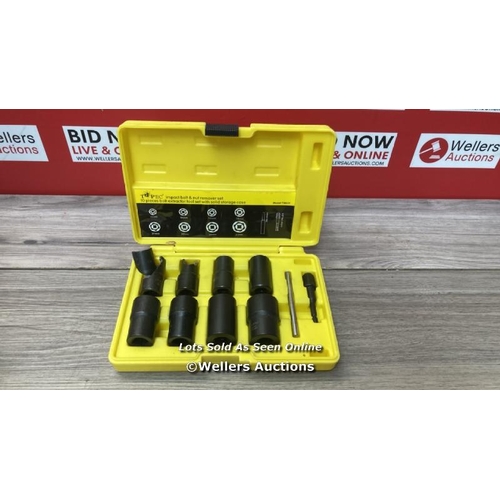 2050 - 9PCS BOLT NUT EXTRACTOR SET, LUG NUT REMOVER SOCKET TOOL, 1/2