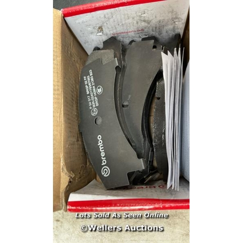 2083 - BREMBO P54017 FRONT DISC BRAKE PAD - SET OF 4 / APPEARS NEW, DAMAGED BOX / G39