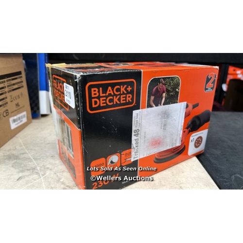 2110 - BLACK+DECKER 230W RANDOM ORBIT SANDER / SIGNS OF USE / G43