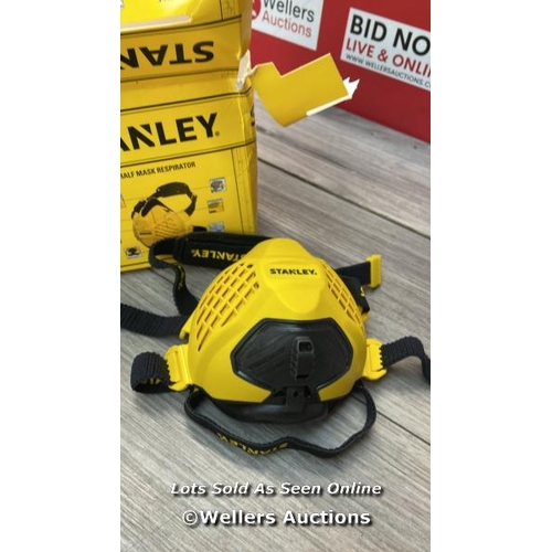 2129 - STANLEY P3 DUST MASK, REUSABLE RESPIRATOR MASK WITH FACE-FIT-CHECK TECHNOLOGY & MAXIMUM 99.99% P3 FI... 