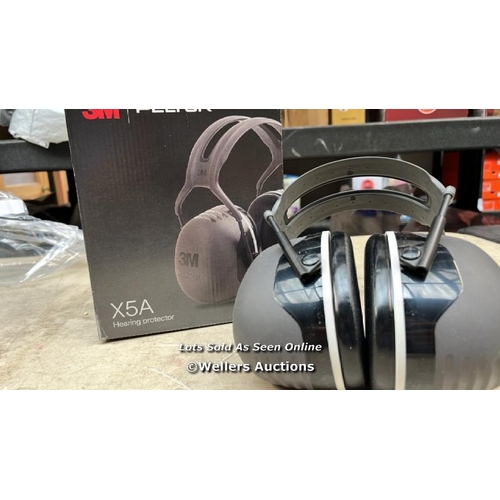 2175 - 3M PELTOR X5A EAR DEFENDERS WITH HEADBAND, EARMUFFS FOR RELIABLE HEARING PROTECTION AGAINST HIGH NOI... 