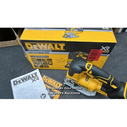 2197 - DEWALT DCS334N-XJ CORDLESS JIGSAW - XR 18V BRUSHLESS YELLOW - BARE UNIT / G61