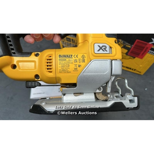 2197 - DEWALT DCS334N-XJ CORDLESS JIGSAW - XR 18V BRUSHLESS YELLOW - BARE UNIT / G61