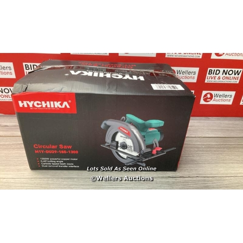 2227 - CIRCULAR SAW, 1300W HYCHIKA ELECTRIC SAW 4500RPM, HIGH POWER MOTOR, 24T BLADE(185MM), CUTTING DEPTH ... 