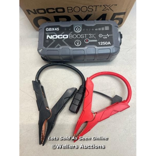 2295 - NOCO BOOST X GBX45 1250A 12V ULTRASAFE PORTABLE LITHIUM CAR JUMP STARTER, HEAVY-DUTY BATTERY BOOSTER... 