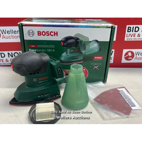 2302 - BOSCH HOME AND GARDEN CORDLESS MULTI SANDER EASYSANDER 18V-8 (WITHOUT BATTERY; 18 VOLT SYSTEM; FOR D... 