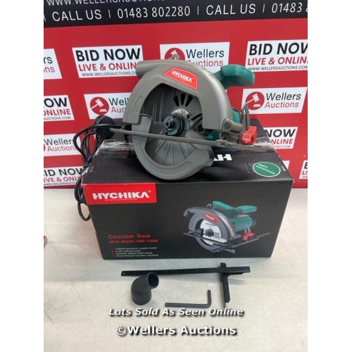 2304 - CIRCULAR SAW, 1300W HYCHIKA ELECTRIC SAW 4500RPM, HIGH POWER MOTOR, 24T BLADE(185MM), CUTTING DEPTH ... 