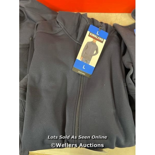 2344 - 5X GENTS NEW KIRKLAND SIGNATURE FLEECE HOODED JACKETS / LARGE / A33