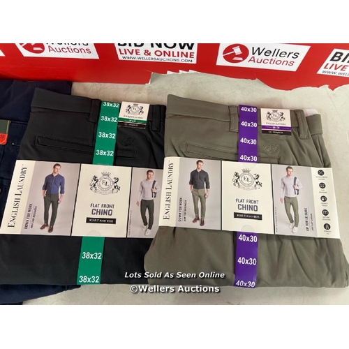 2375 - 4X GENTS NEW TROUSERS INCL. ENGLISH LAUNDRY AND DEWALT / A37